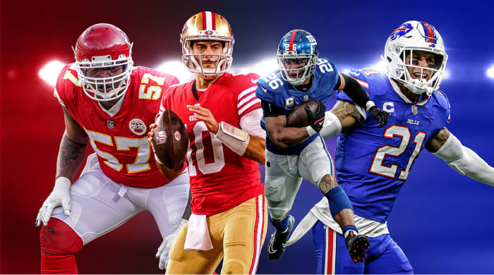 Orlando Brown Jr., Jimmy Garoppolo, Saquon Barkley and Jordan Poyer are all top 2023 free agents.
